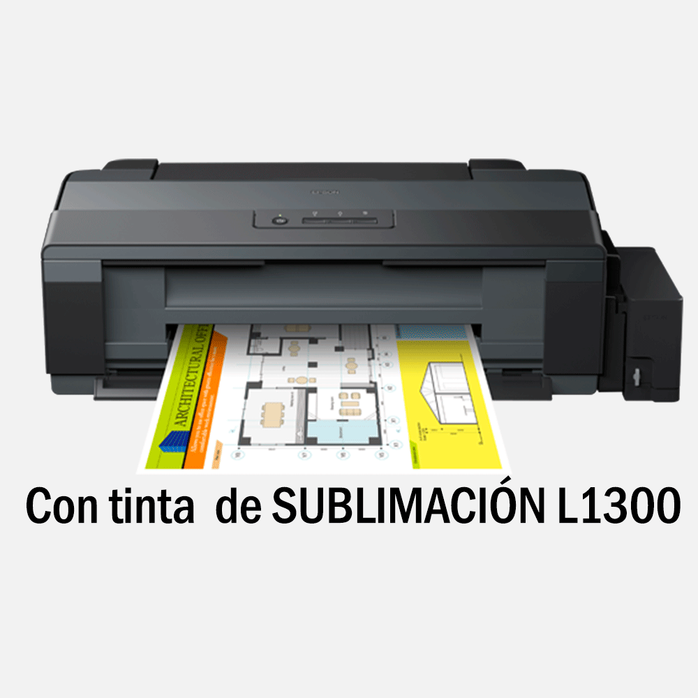 Epson L1300 con tinta de Sublimación